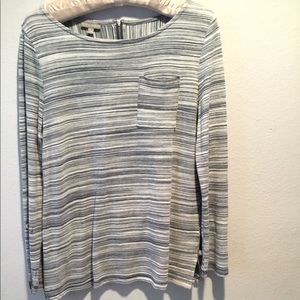 Long sleeve striped casual top